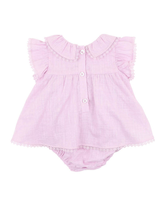 MADELYN EMBROIDERED OVERLAY DRESS WITH BODYSUIT